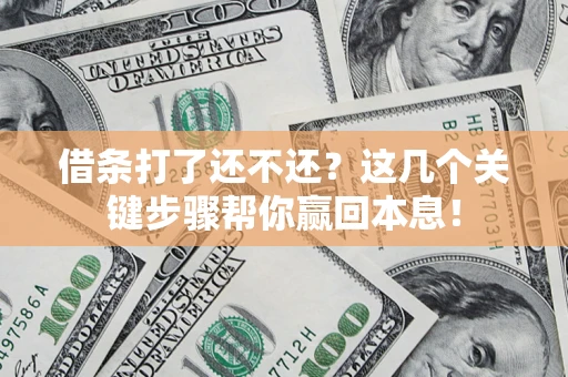 济南借条打了还不还？这几个关键步骤帮你赢回本息！