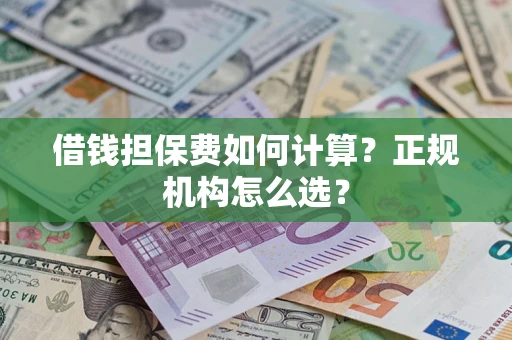 济南借钱担保费如何计算？正规机构怎么选？