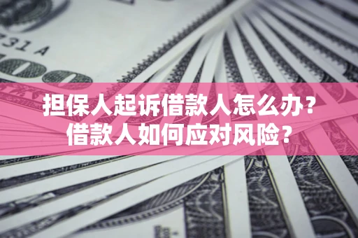 济南担保人起诉借款人怎么办？借款人如何应对风险？